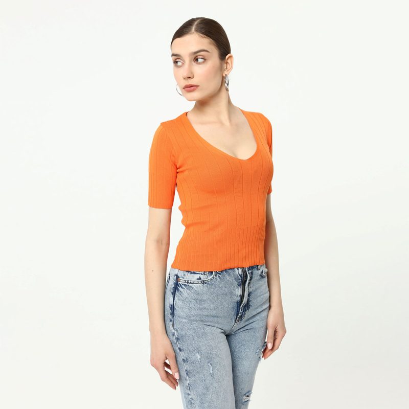 3101-Knit Top - Görsel 4