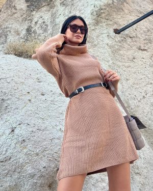 4433-Knit Tunic with Belt