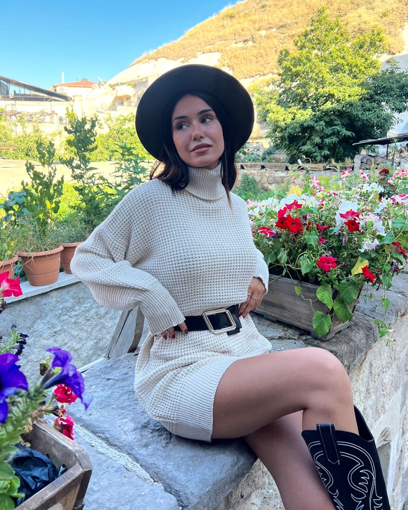 4438-Knit Tunic with Bellet - Görsel 2