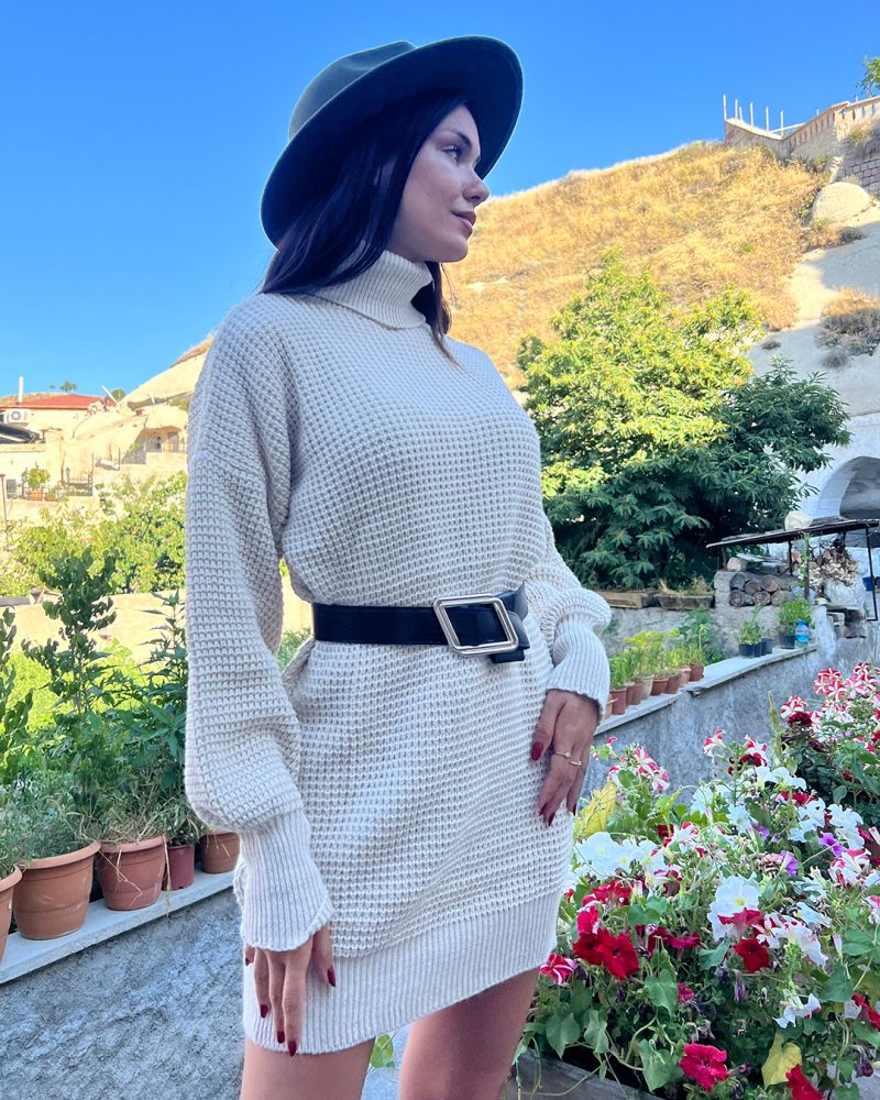 4438-Knit Tunic with Bellet - Görsel 5