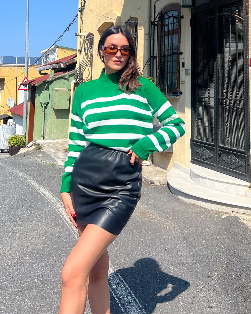 3129-Knit Sweater - Görsel 4