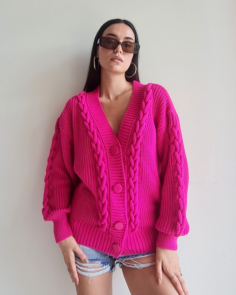4606-Knit Cardigan - Görsel 8
