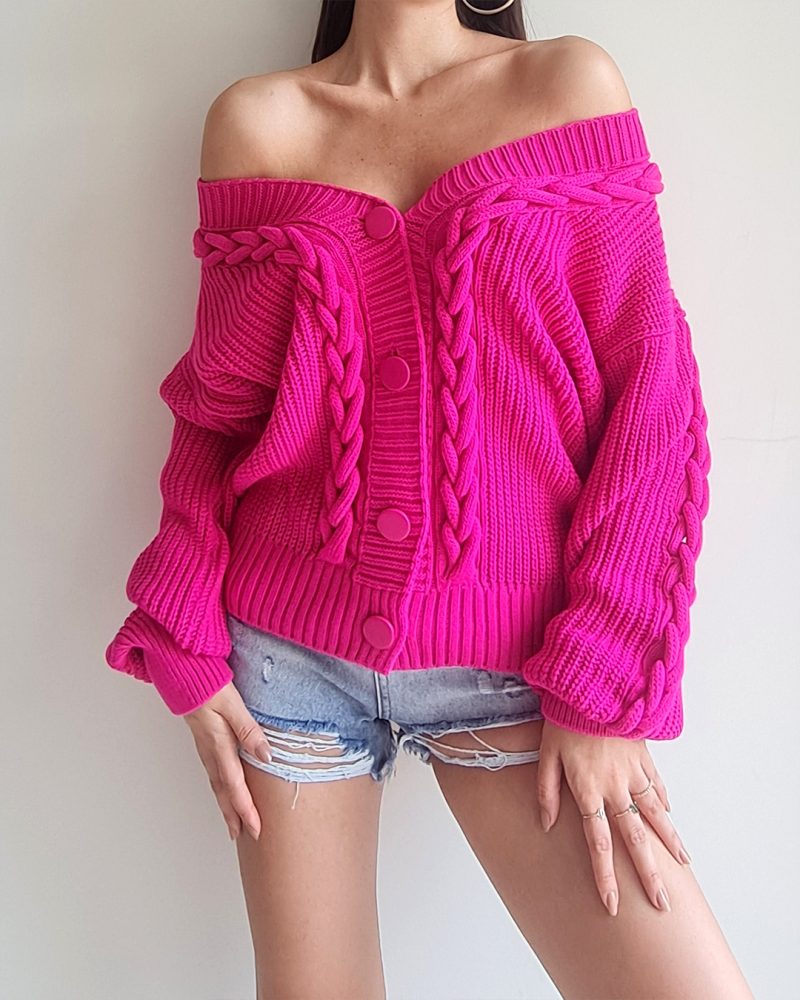 4606-Knit Cardigan - Görsel 6