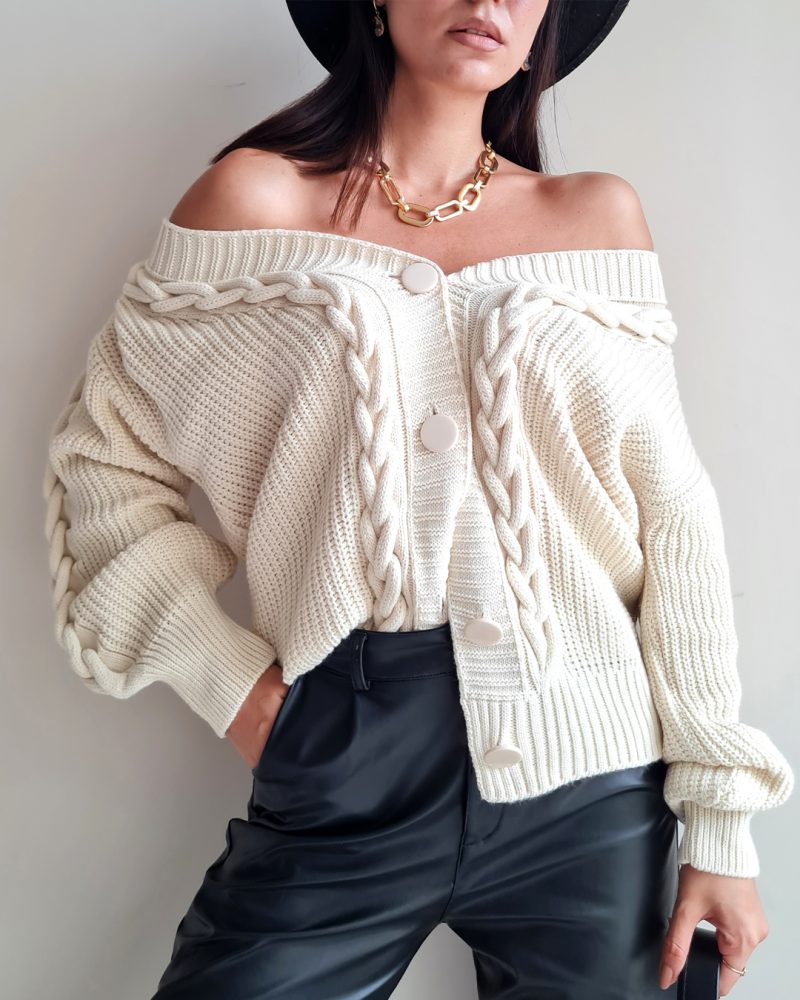 4606-Knit Cardigan - Görsel 9