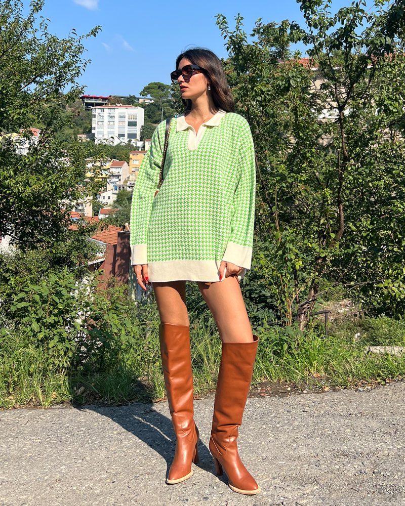 6041-Knit Sweater - Görsel 3