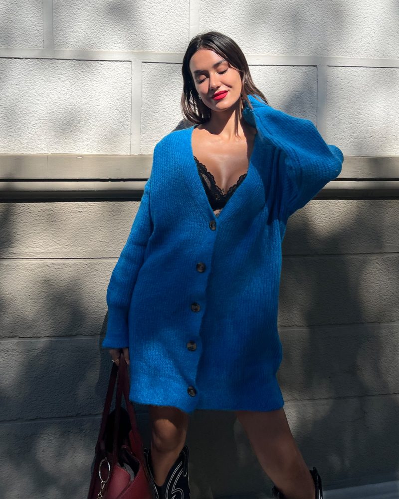 4048-Knit Cardigan - Görsel 2