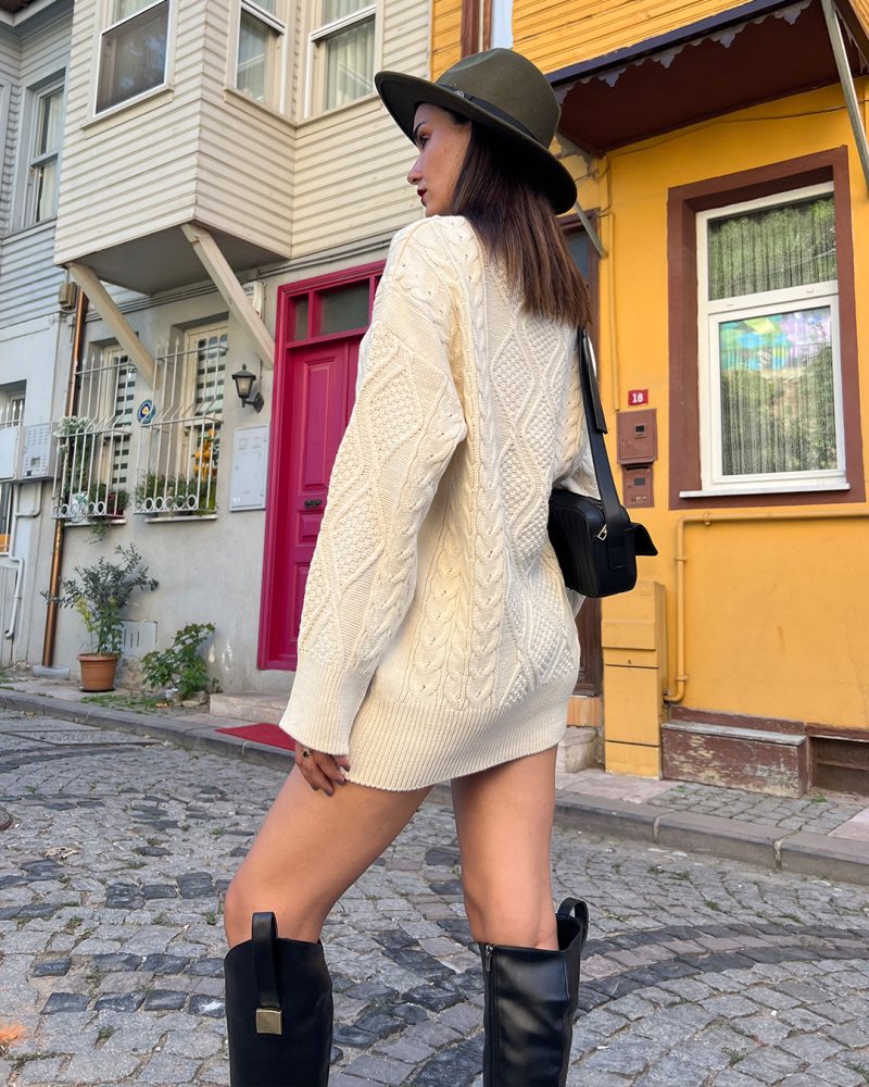 4614-Knit Tunic - Görsel 4