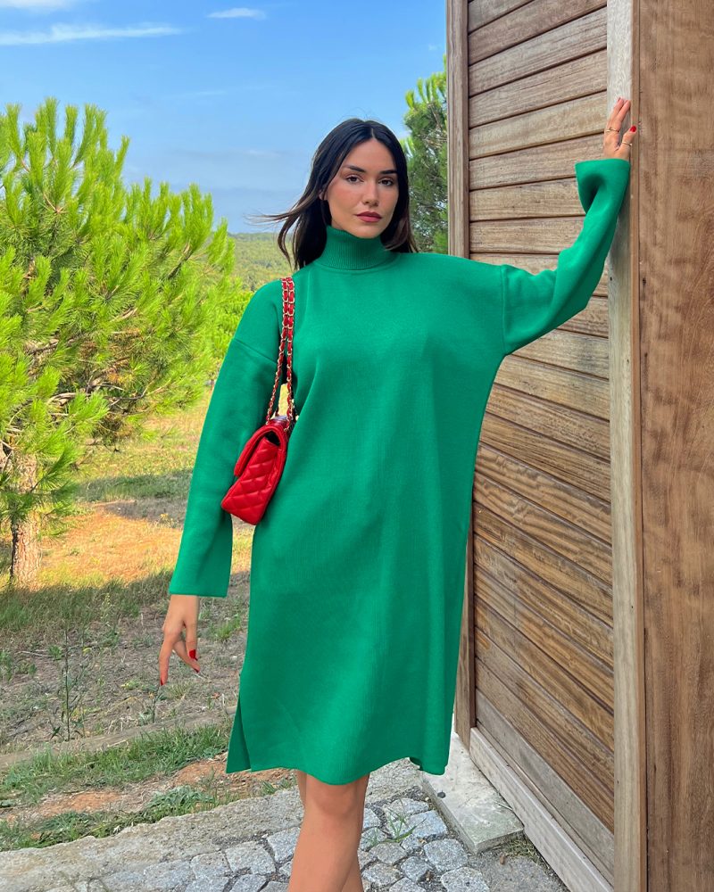 5801-Knit Dress - Görsel 2