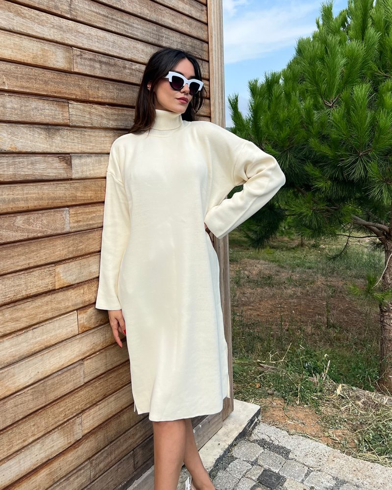 5801-Knit Dress - Görsel 5