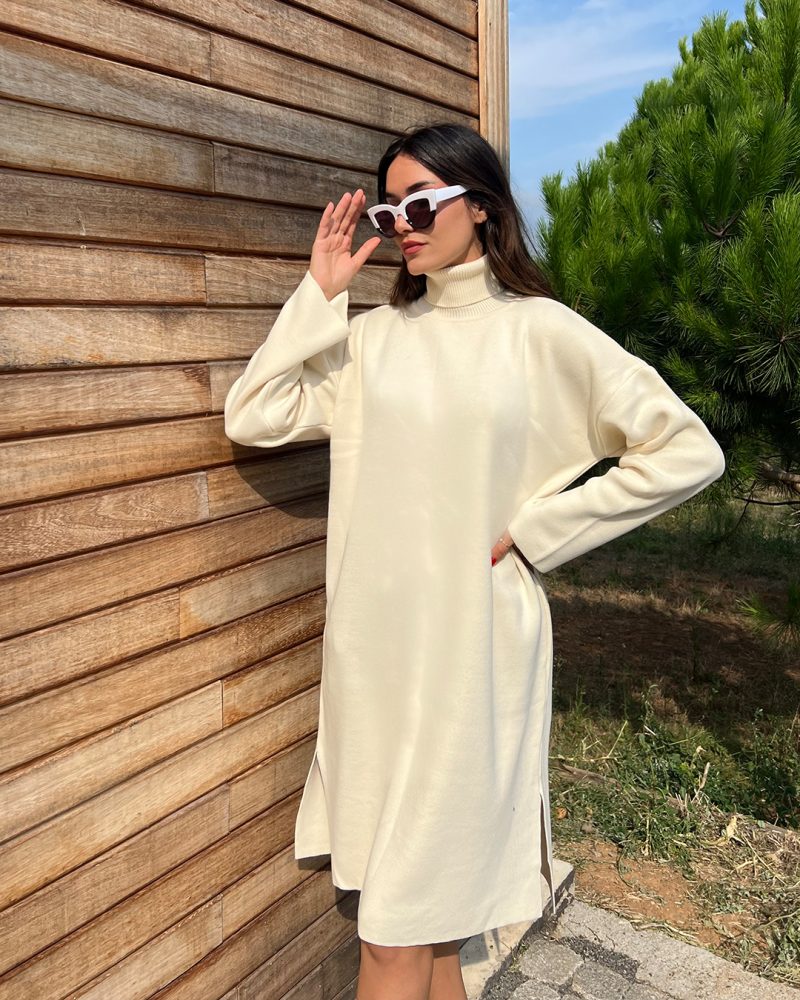 5801-Knit Dress - Görsel 3