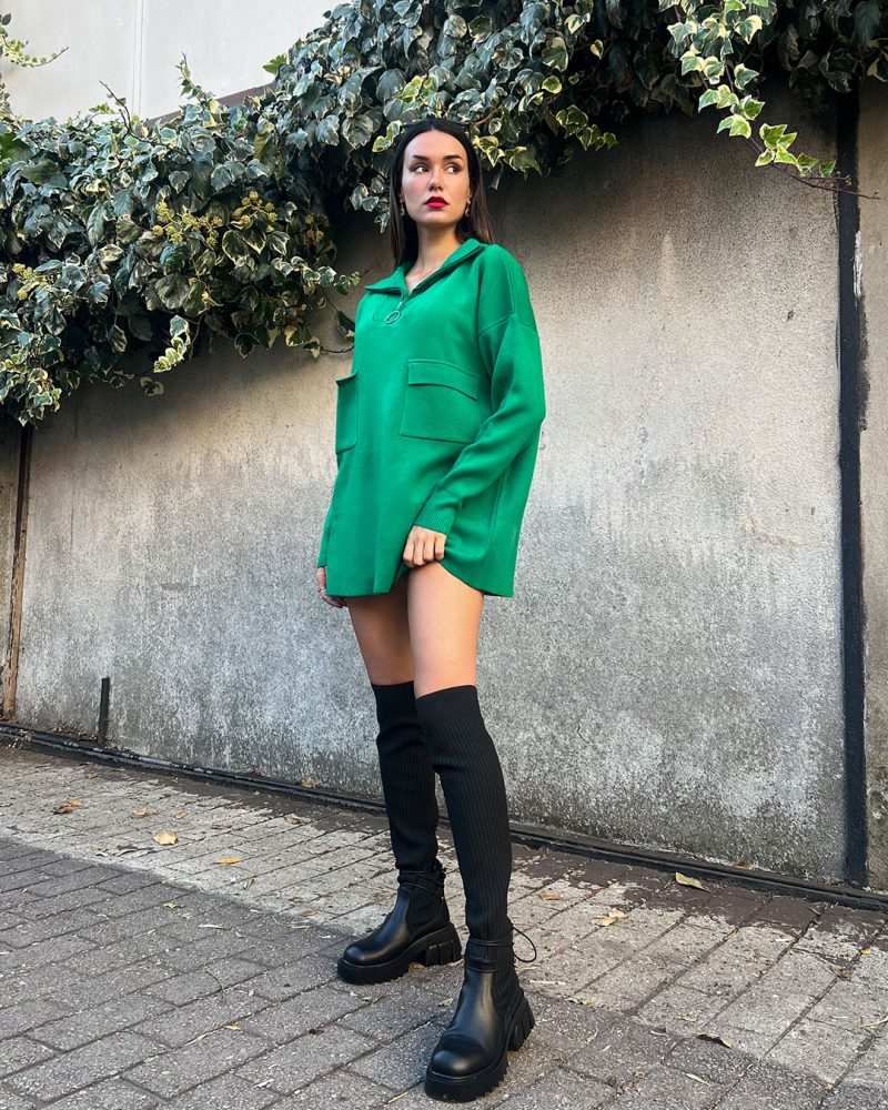 6047-Knit Sweater - Görsel 2
