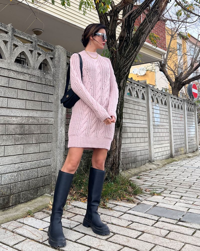 7005-Knit Tunic - Görsel 2