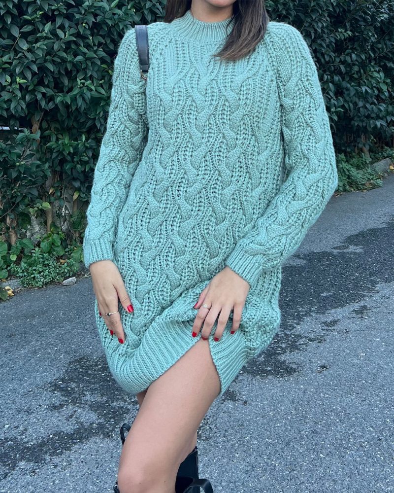 7007-Knit Tunic - Görsel 7
