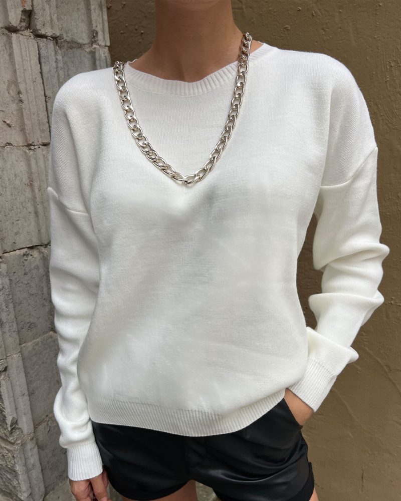 1044-Knit Sweater - Görsel 4