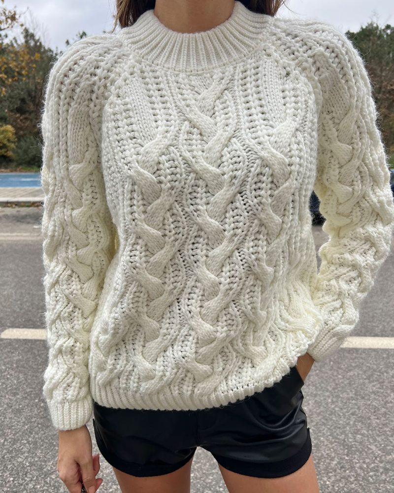 4007-Knit Sweater - Görsel 4