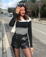 3139-Striped Knit Sweater