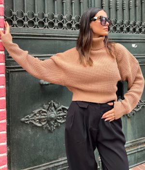 4625-Thessaloniki Turtleneck Knit Sweater