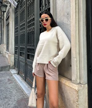 75102-Textured Crew Neck Sweater - Long Sleeve