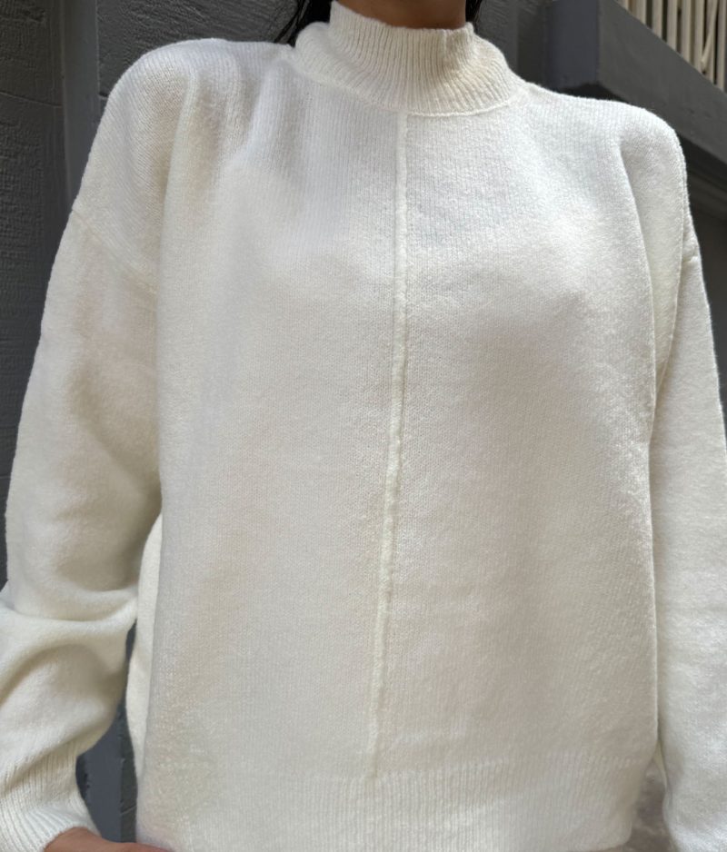 75103-Textured High Neck Sweater - Long Sleeve - Görsel 4