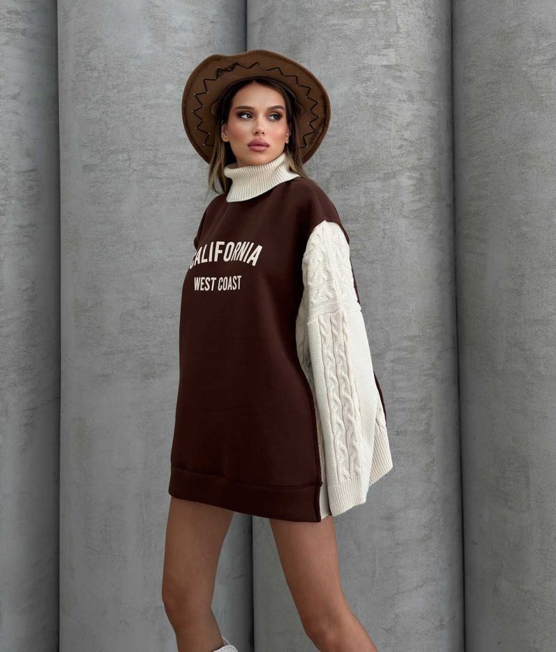 75111-California West Coast Oversized Graphic Sweatshirt