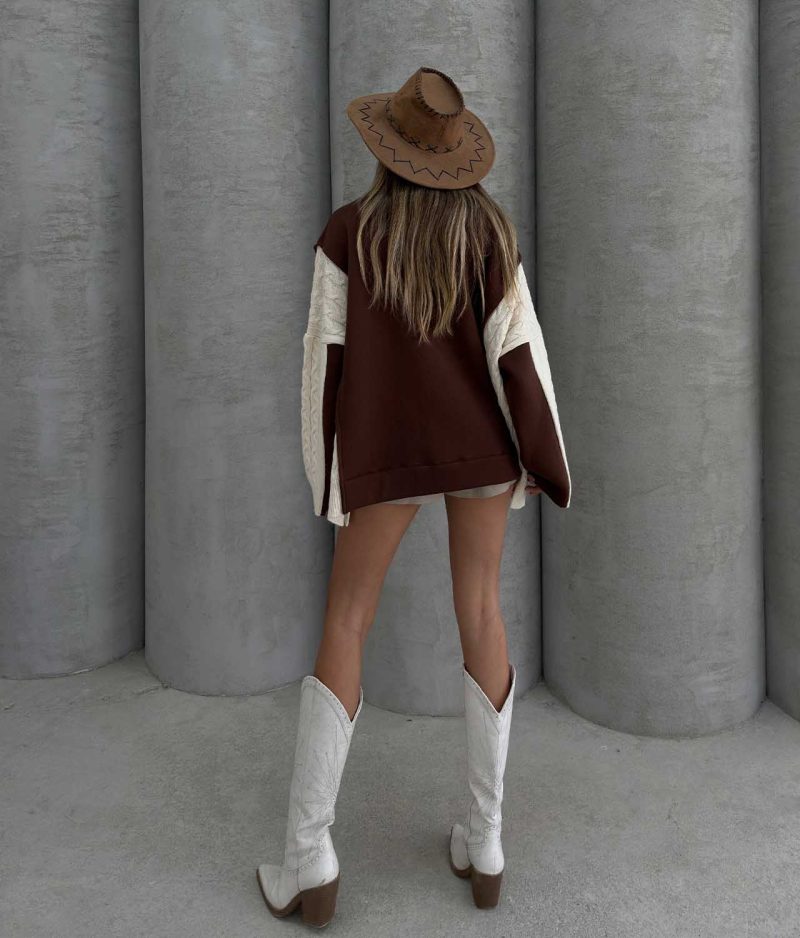 75111-California West Coast Oversized Graphic Sweatshirt - Görsel 5