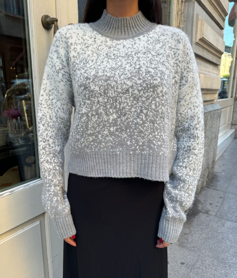 75112-Textured Knit Sweater - Crew Neck, Long Sleeve - Görsel 7