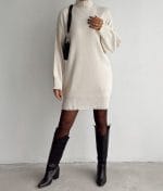 Long sleeve sweater knit dress for wholesale fashion buyers