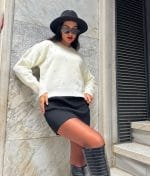 75119-Pearl Embellished Knit Sweater – Long Sleeve Women’s Pullover – Off White-4 Pearl Embellished Knit Sweater in off white with long sleeves