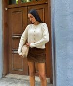 elegant women’s knitwear with button front design