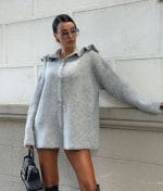 women’s long sleeve knit cardigan with button closure