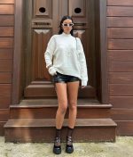 bow detail knit sweater on mode