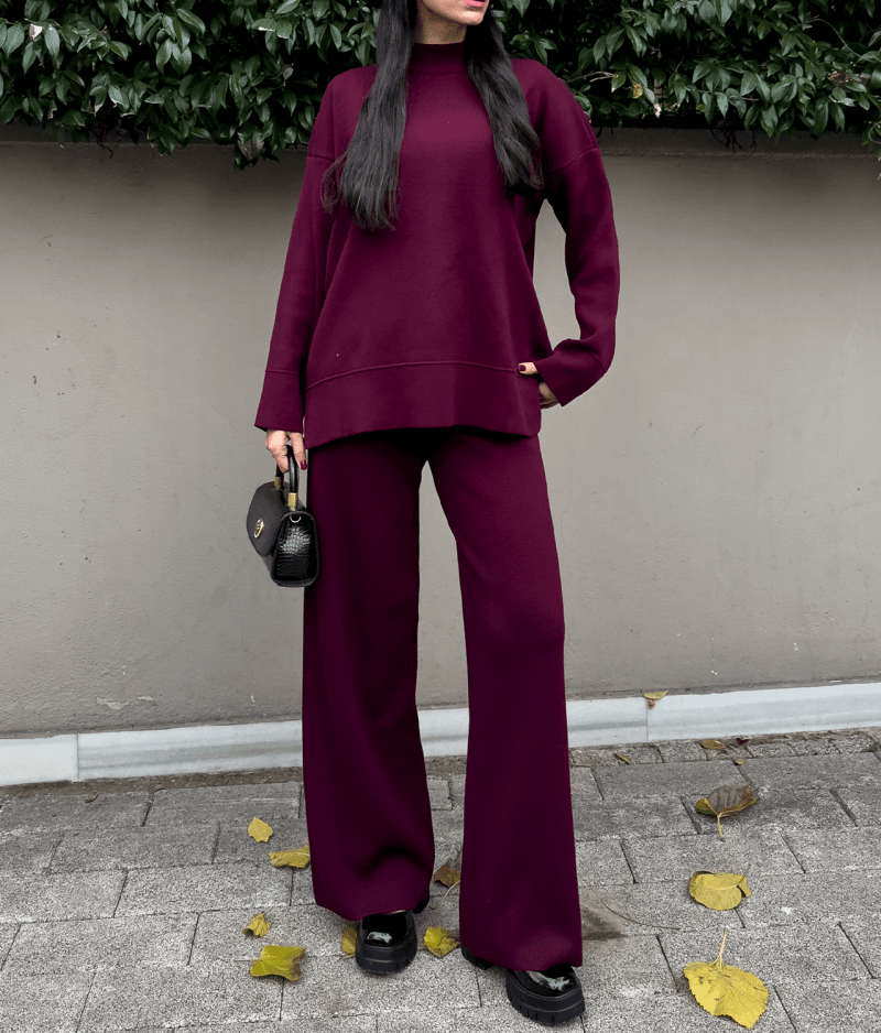 Comfortable long sleeve knit two piece set for everyday wear