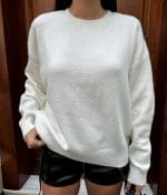 Classic crew neck soft knit sweater for women’s knitwear brands