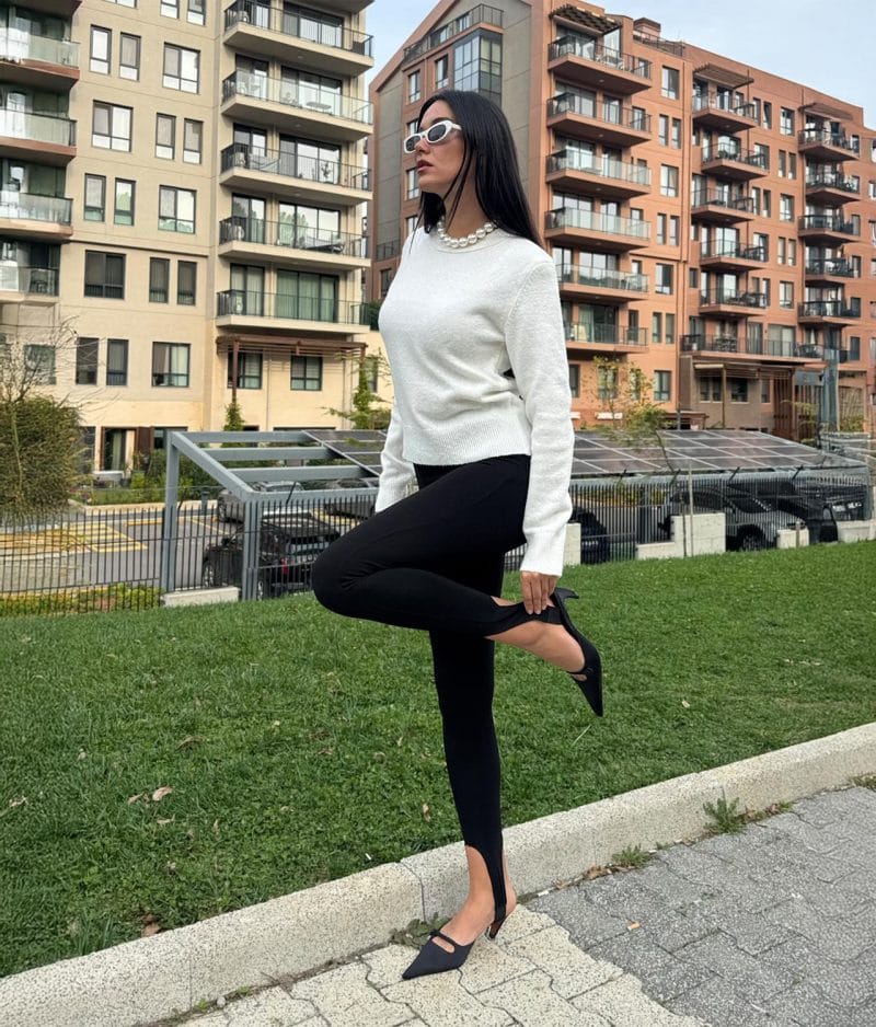 Soft crew neck knit sweater designed for timeless wholesale collections