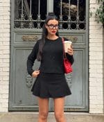 Black embellished knit sweater for wholesale women’s knitwear