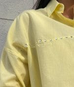 Decorative cotton shirt modern silhouette