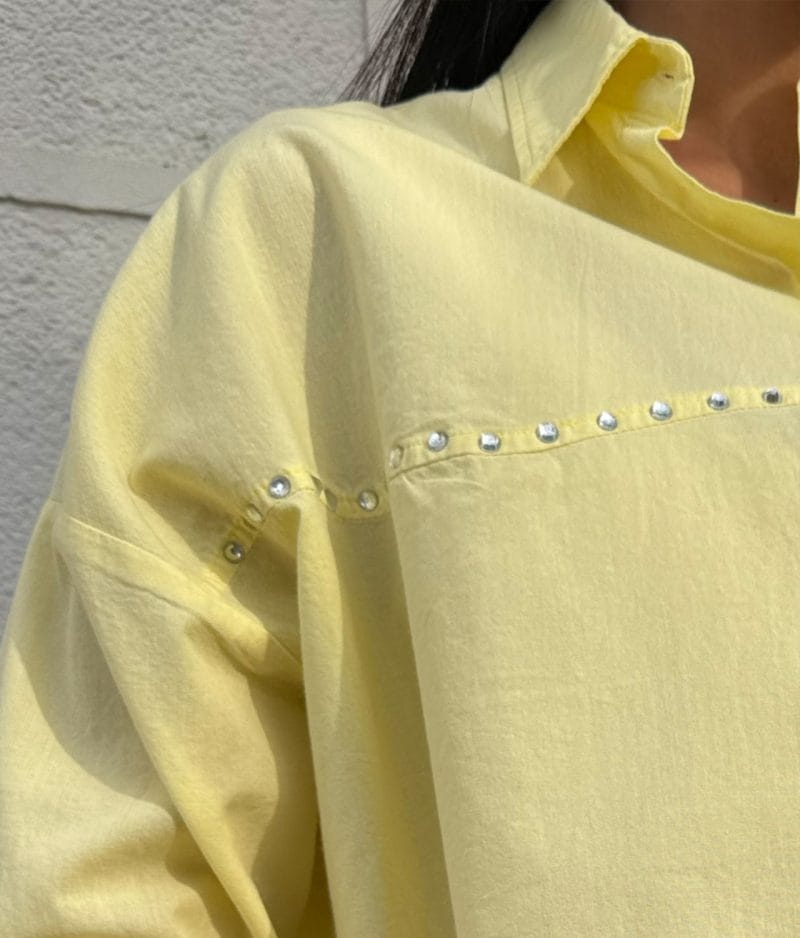 Decorative cotton shirt modern silhouette