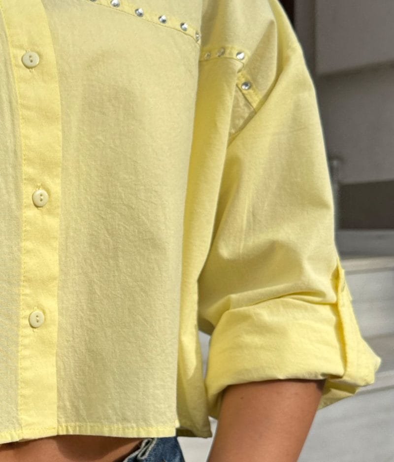 Decorative cotton shirt modern silhouette