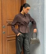 Adjustable waist women blouse wholesale