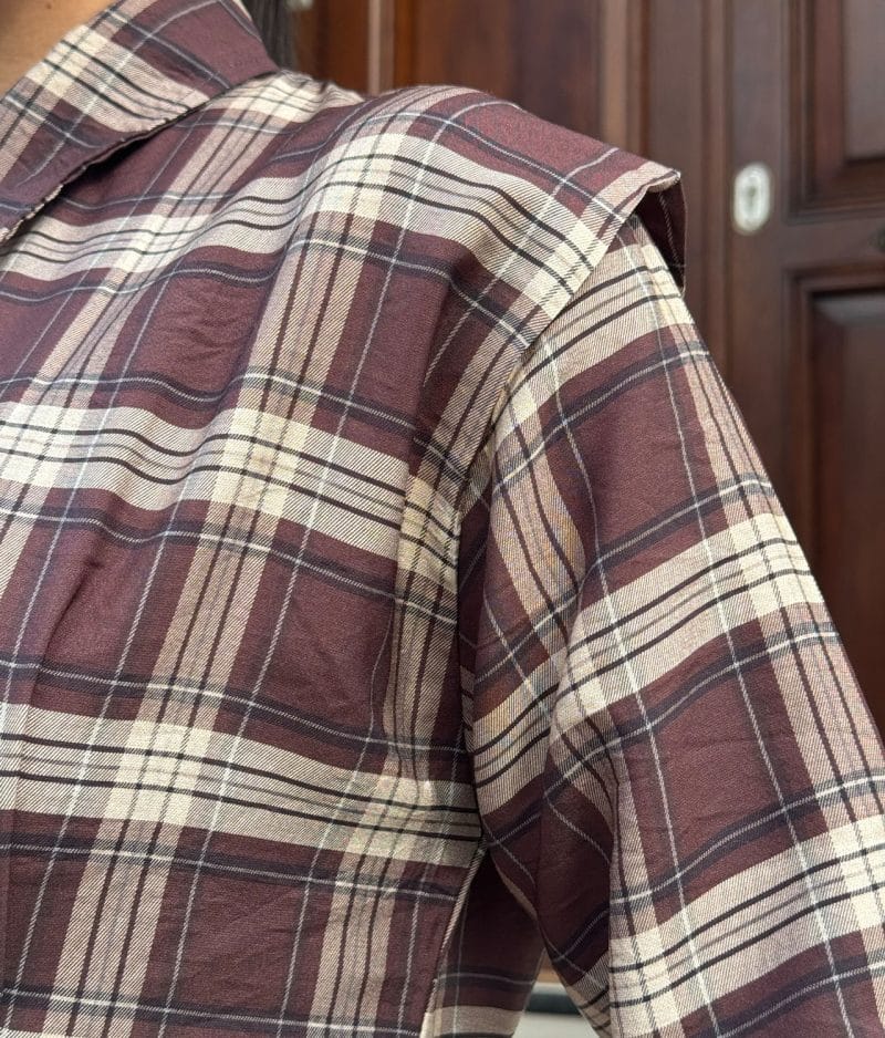 Plaid shirt dress