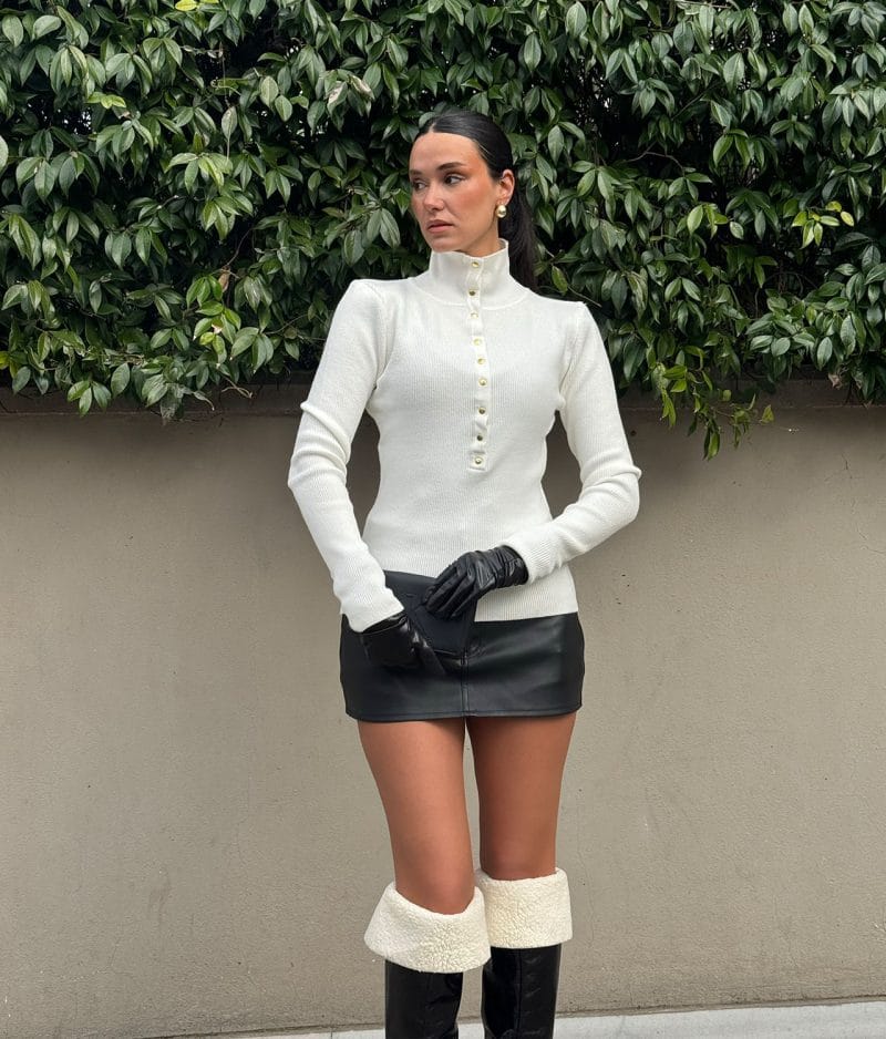 Fitted rib knit top wholesale women fashion