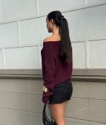 Wide sleeve knit pullover modern boutique collection