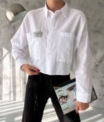 women linen crop shirt summer styling outfit