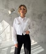 lightweight linen crop shirt relaxed casual look