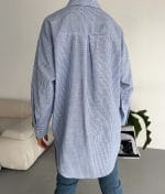 lightweight striped cotton shirt pocket detail