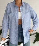 women striped cotton shirt relaxed fit look