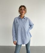 striped cotton shirt relaxed fit look
