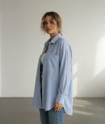 shirt with double pocket striped design
