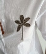 women cropped cotton shirt palm detail summer style