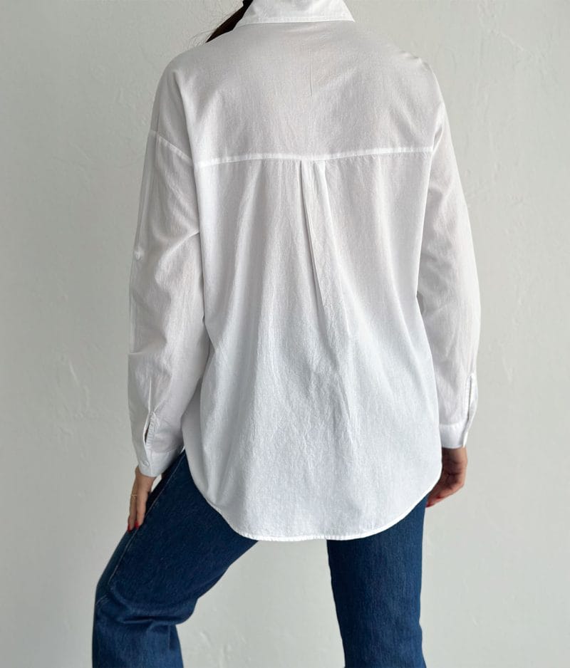 lightweight cotton shirt embellished palm pattern